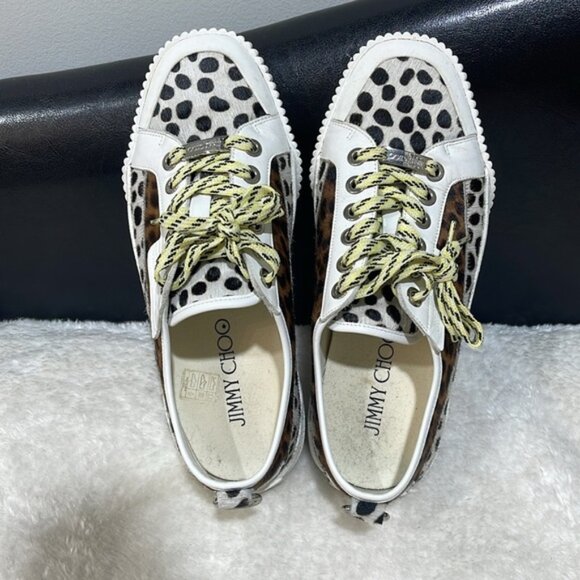 Jimmy Choo Impala Animal Print Low-Top Sneakers - Picture 7 of 11